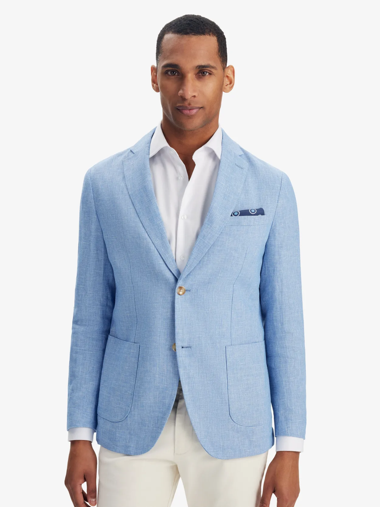 Stockport Wool Linen Light Blue Blazer