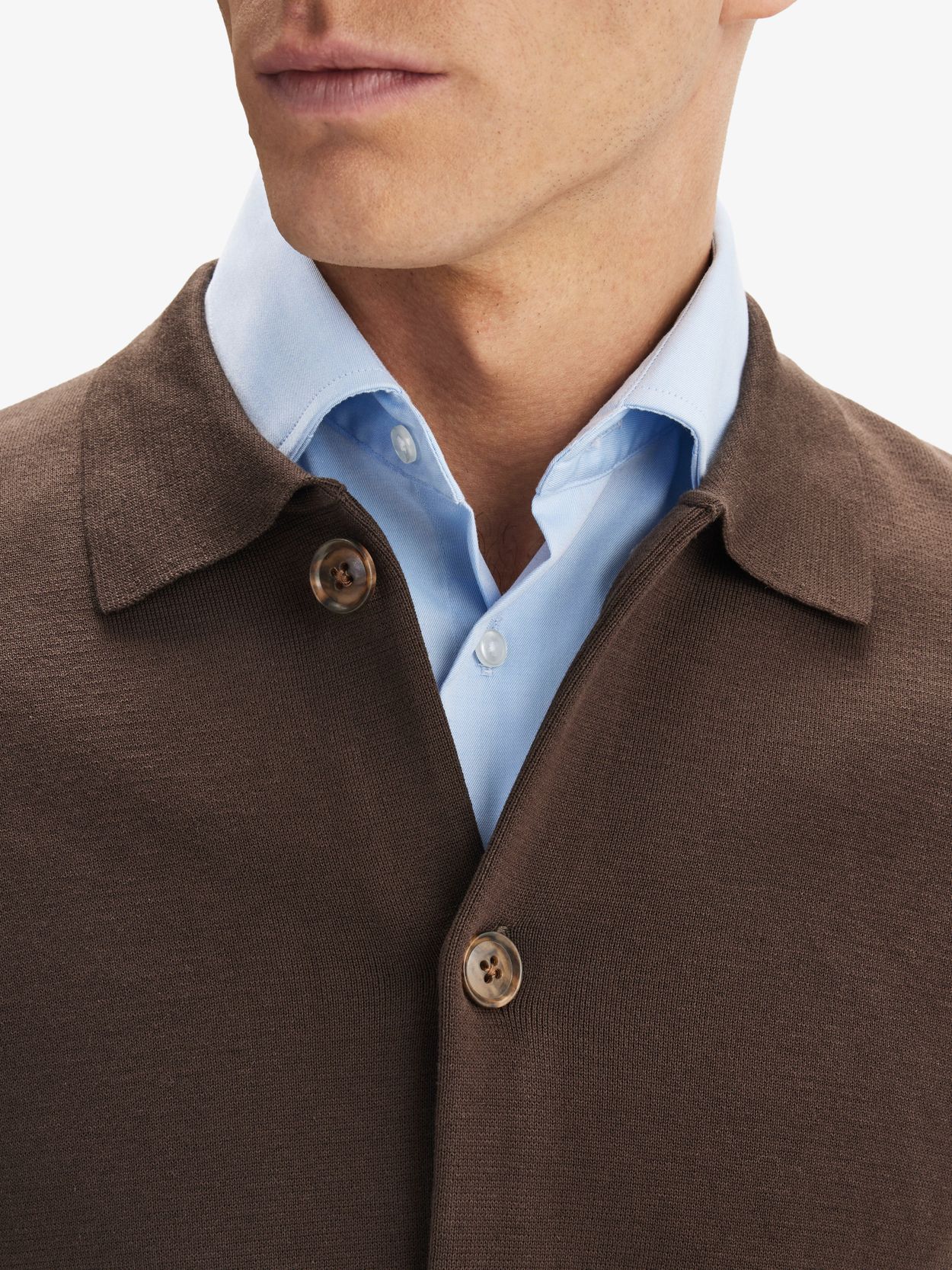 Brown Cotton Cardigan