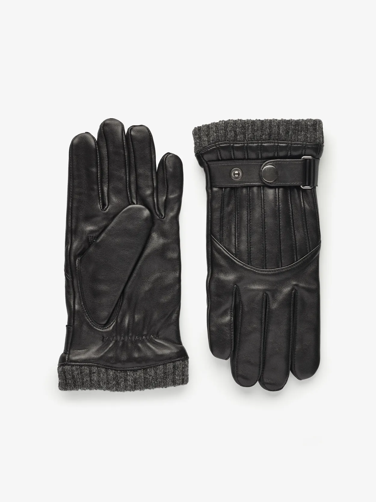 Black Leather Gloves Montana