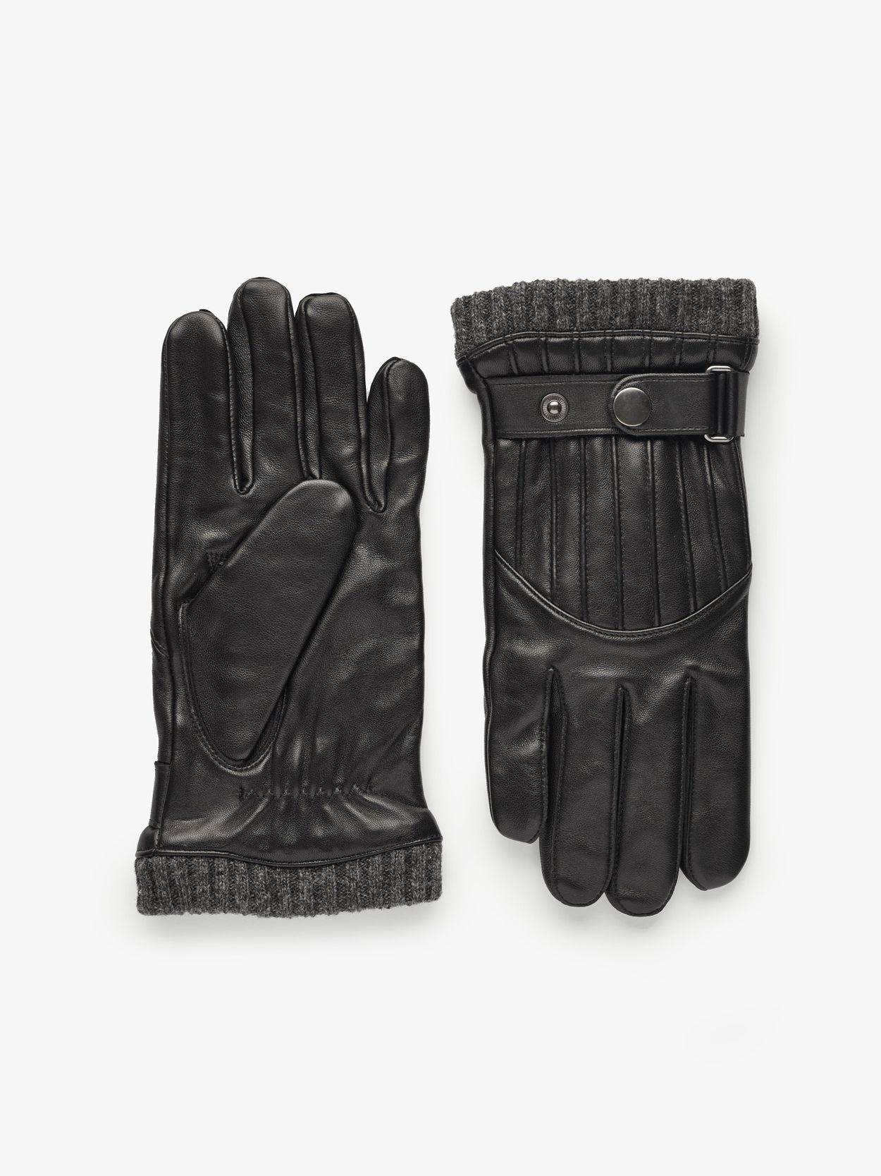 Black Leather Gloves Montana