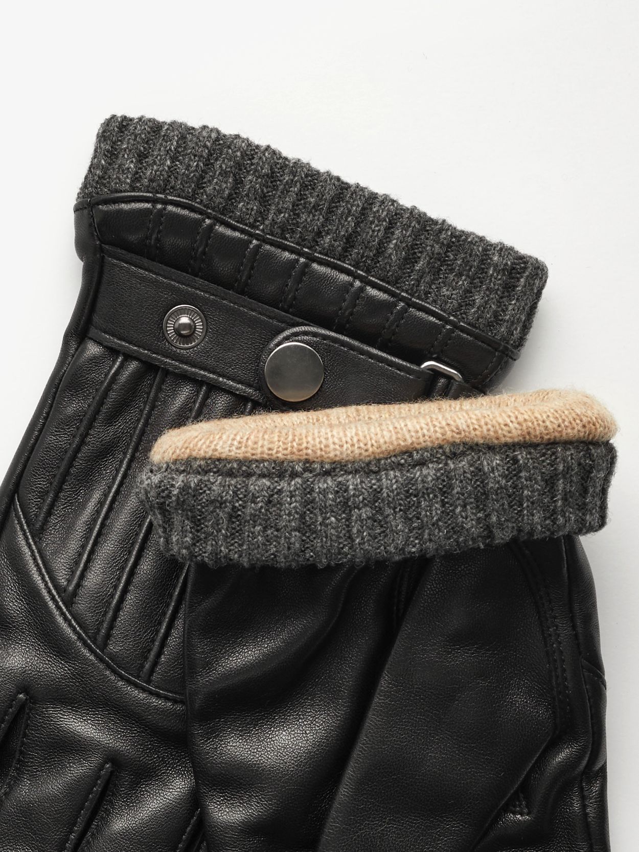 Black Leather Gloves Montana