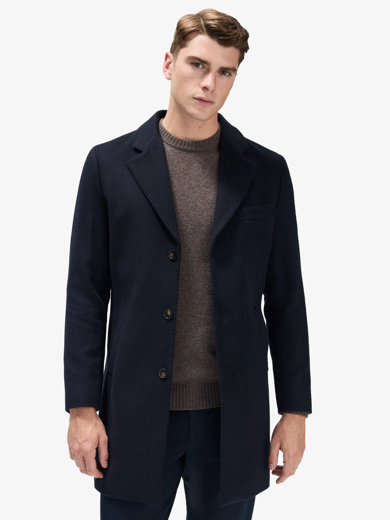 Manteau Simple Bleu