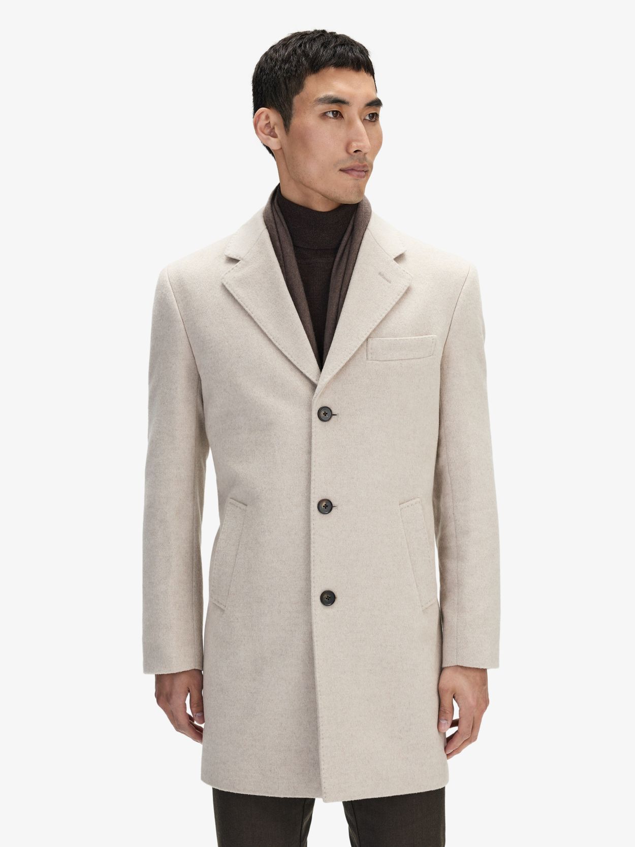 Mens tan hot sale wool overcoat