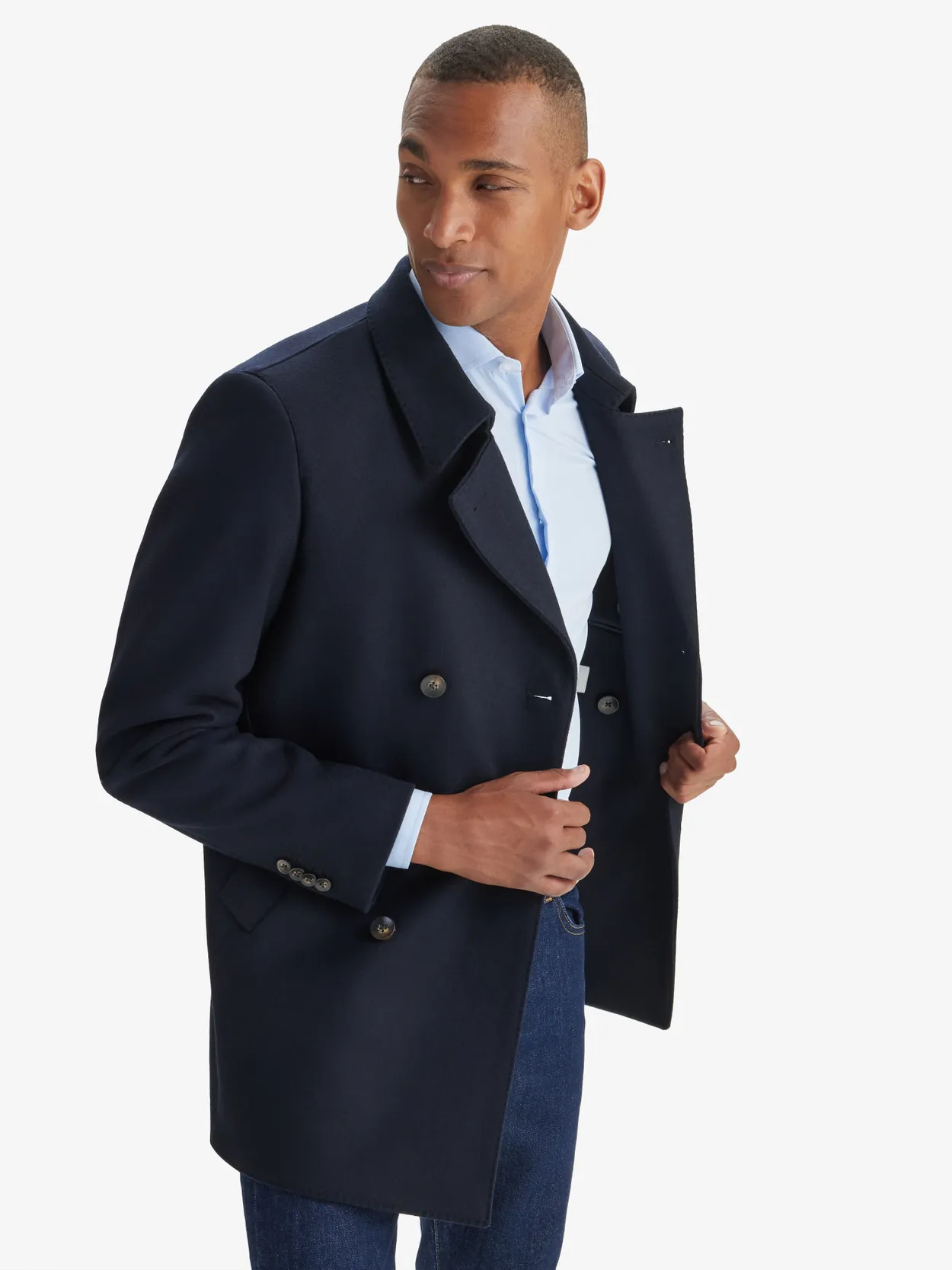 Coat for hotsell men navy blue