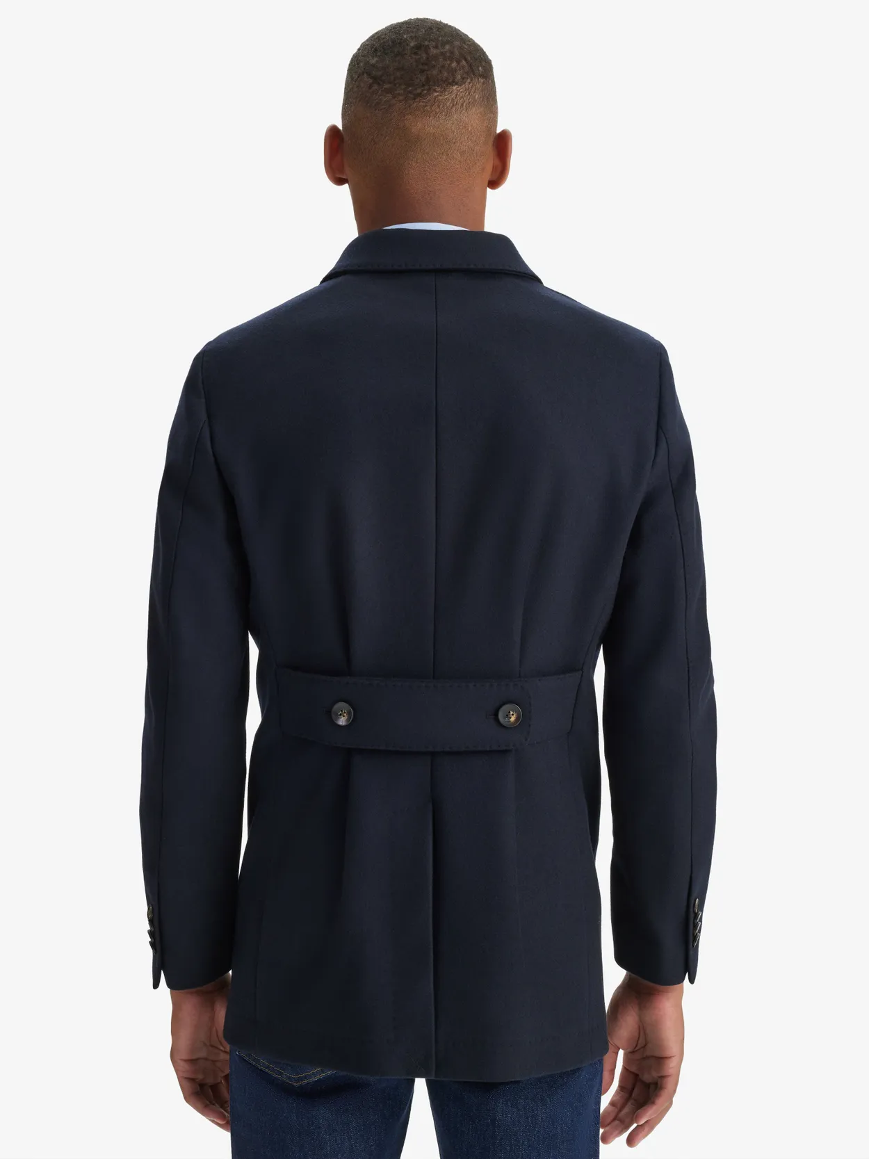 Pea coat with shop bow on back