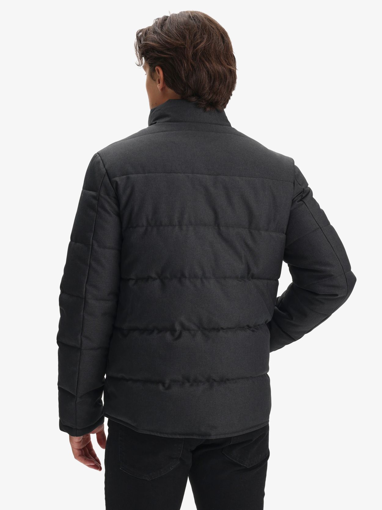 Black Printed Jacket 18211