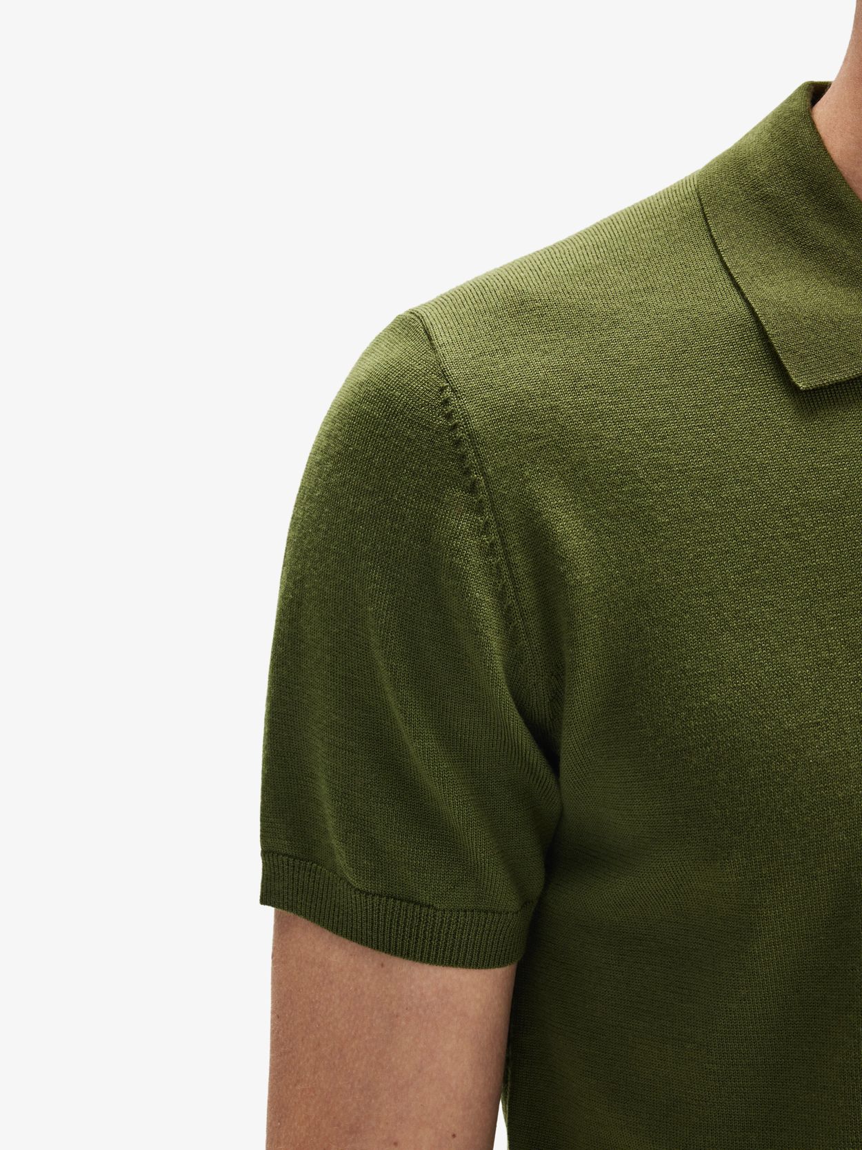 Luxury Olive Cut Pattern Polo Shirt