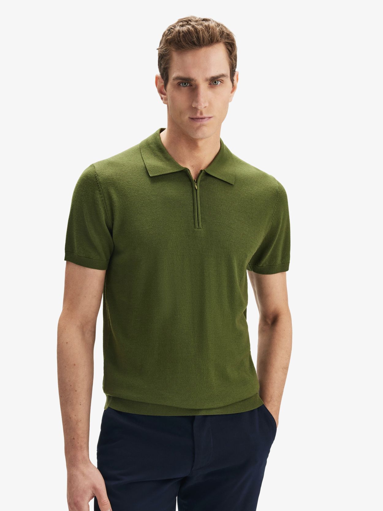 Green Polo Shirt Merino