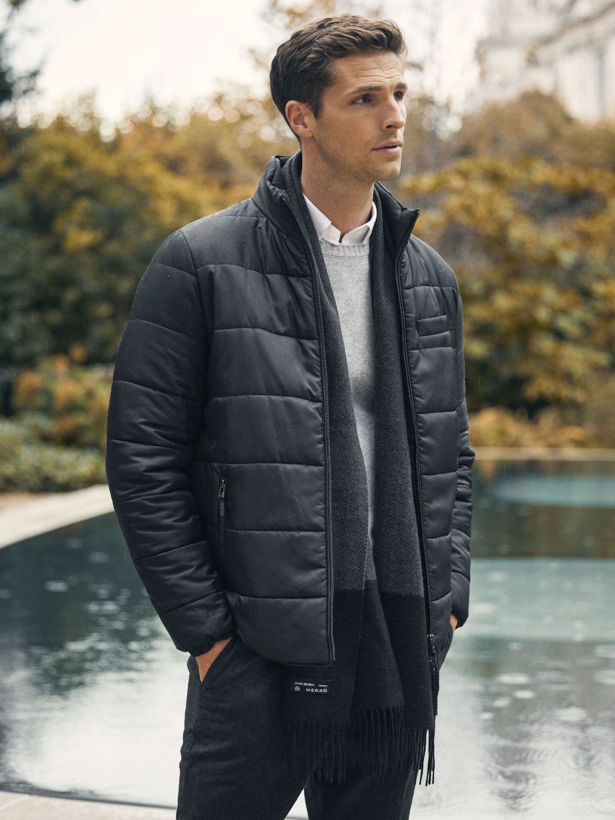 Black padded outlet jacket