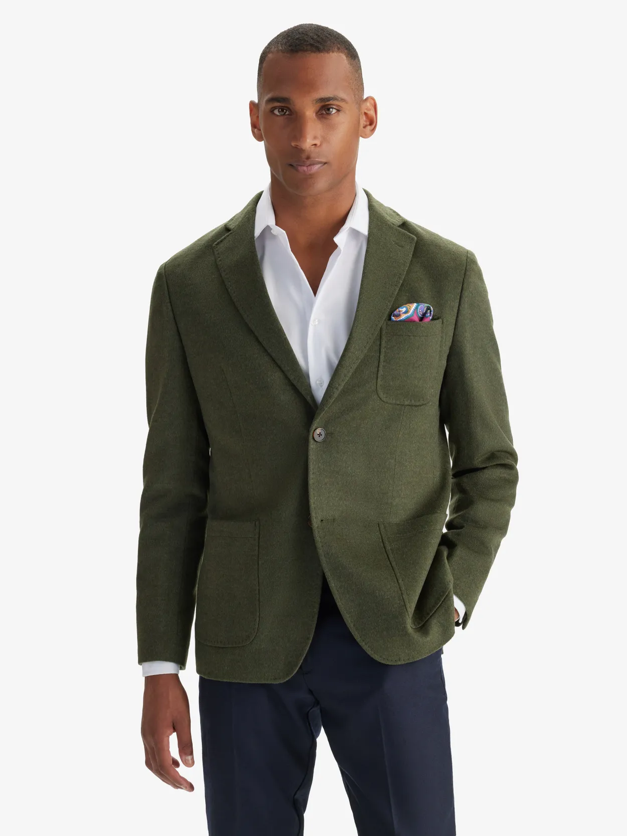 Veste en Laine et Cachemire Verte