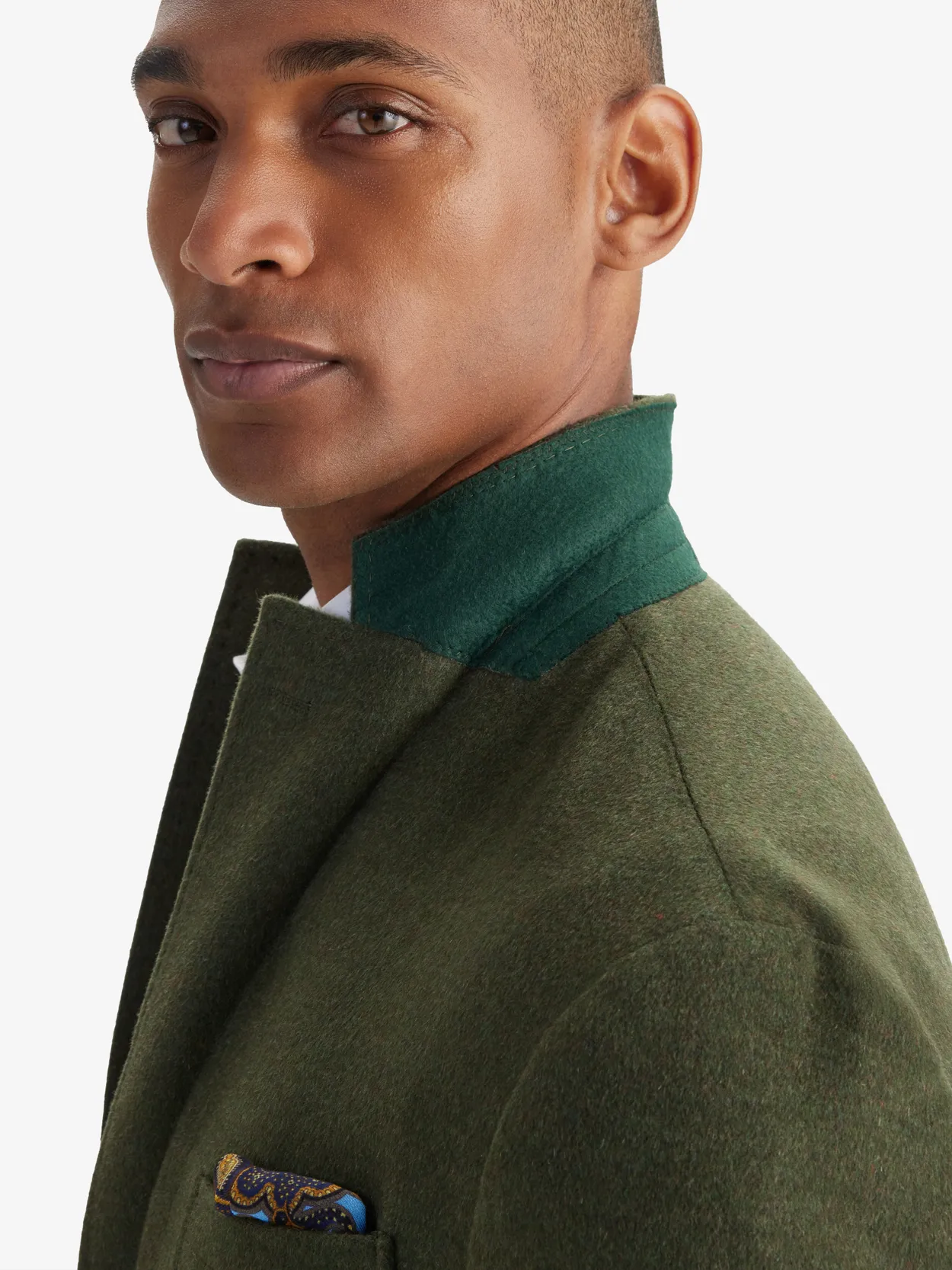 Green Wool Cashmere Jacket