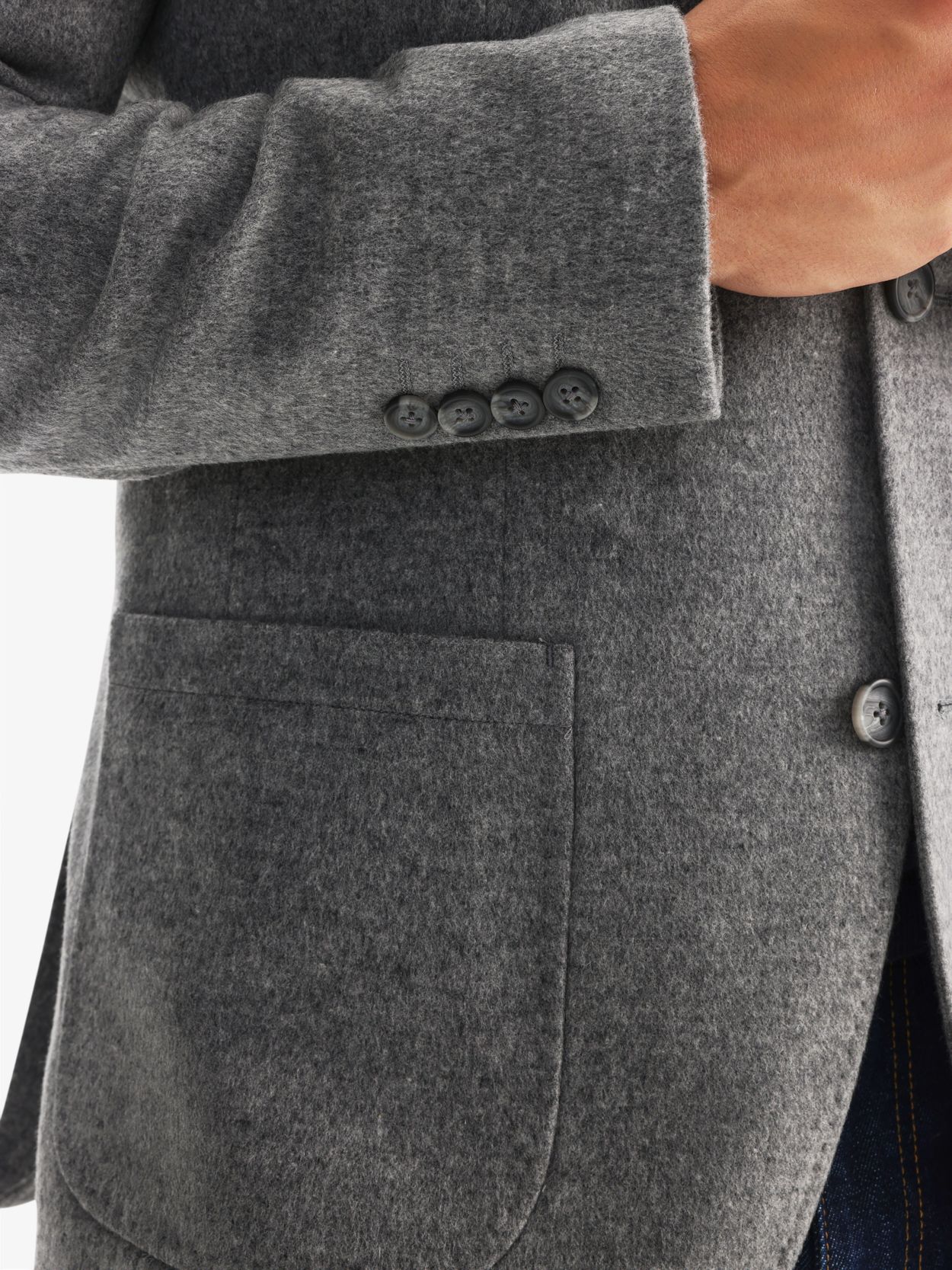 Grey Wool Cashmere Jacket