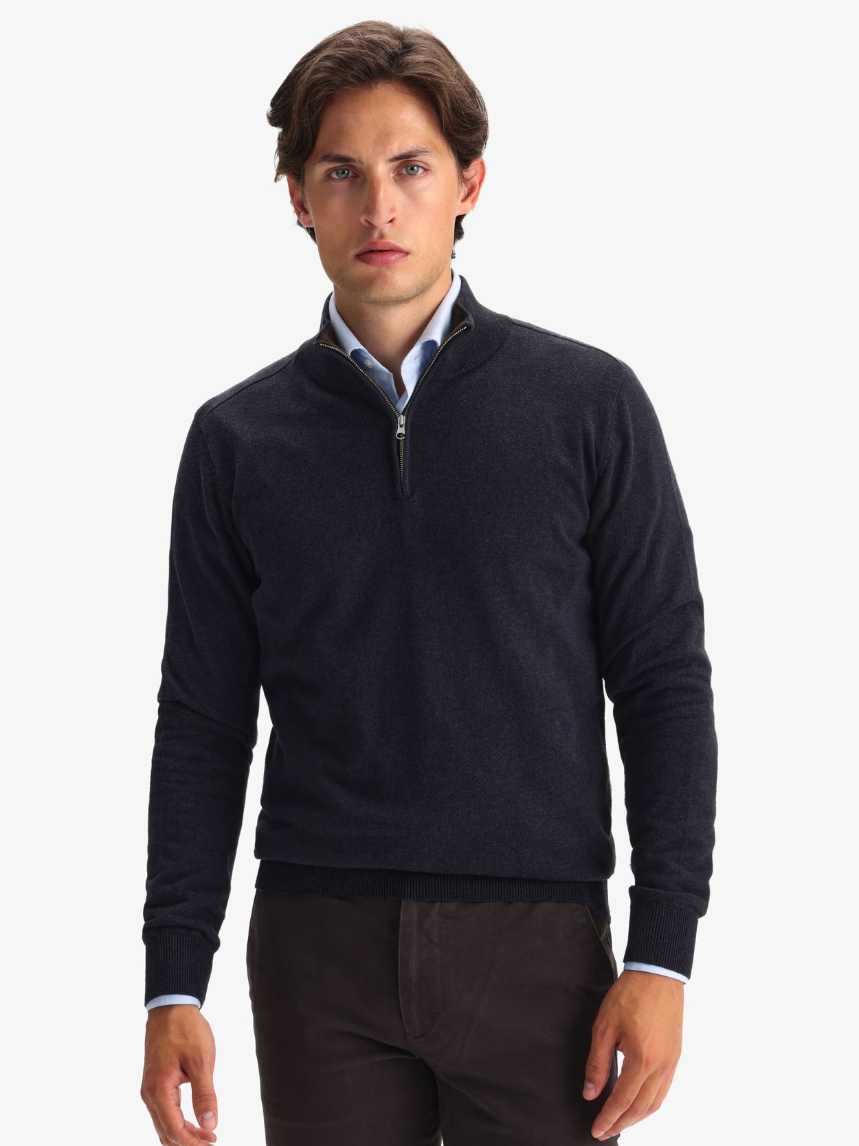 Blue Zipper Sweater