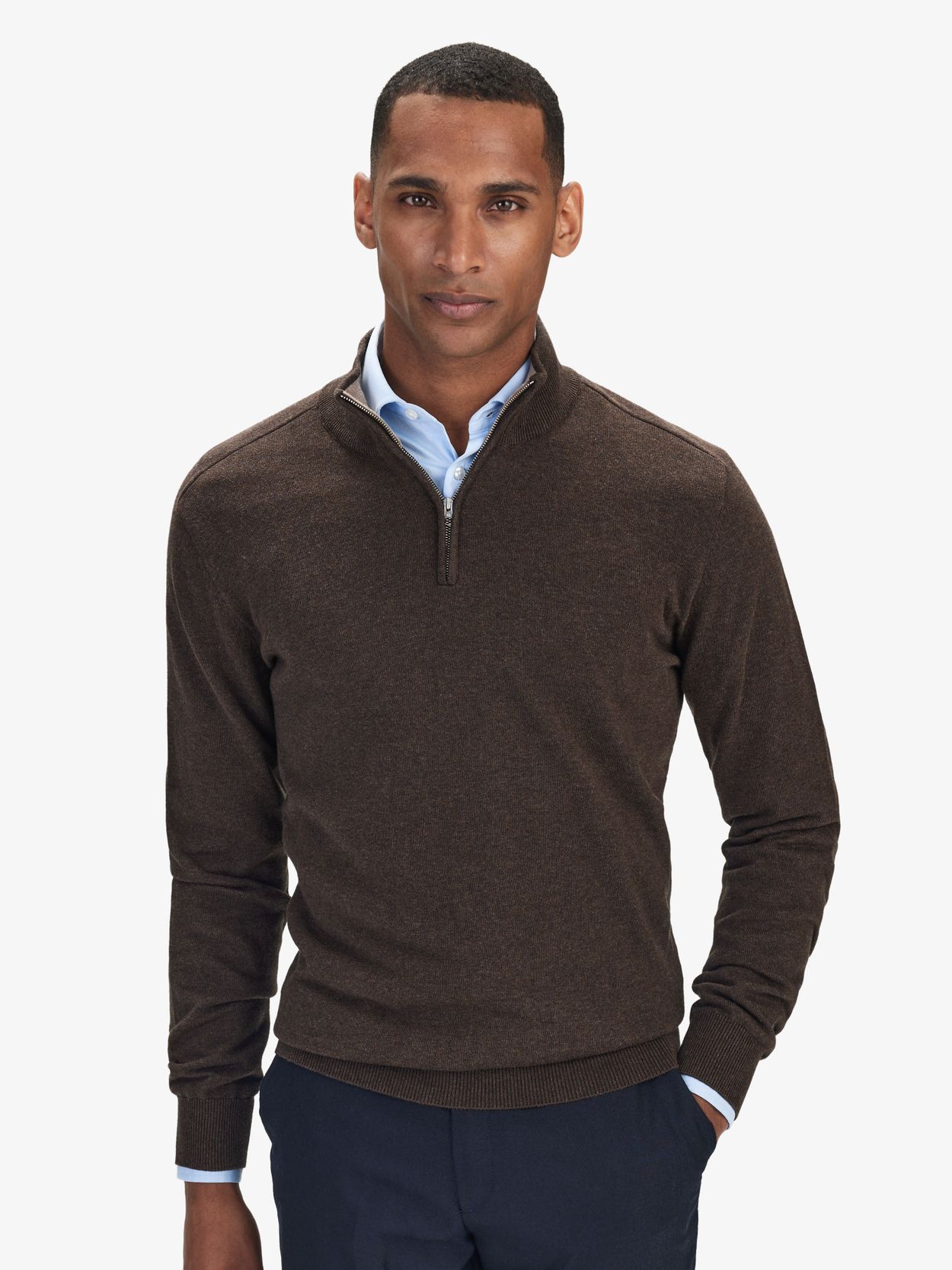 Wool zipper cheap sweater mens