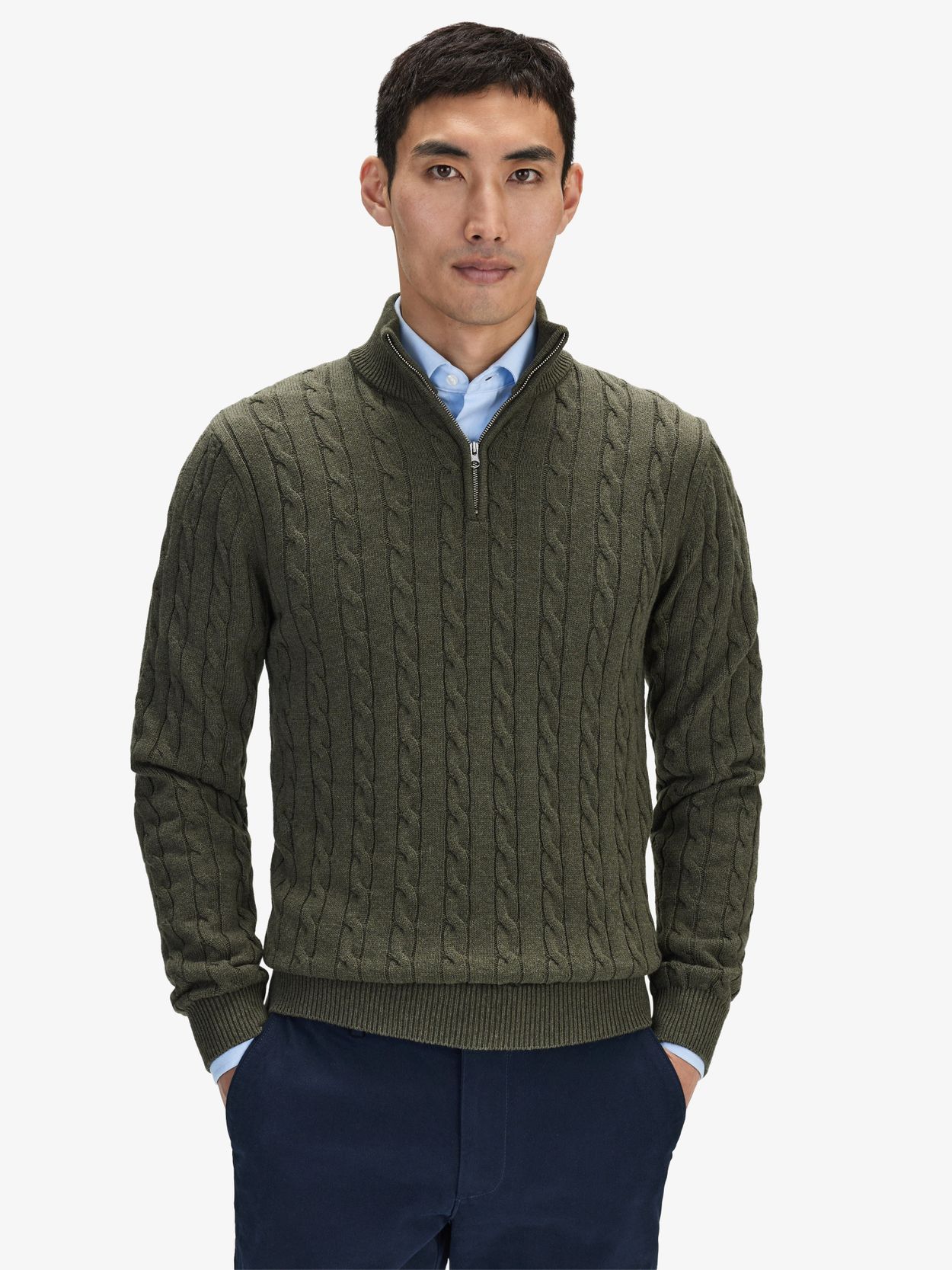 Green Zipper Sweater