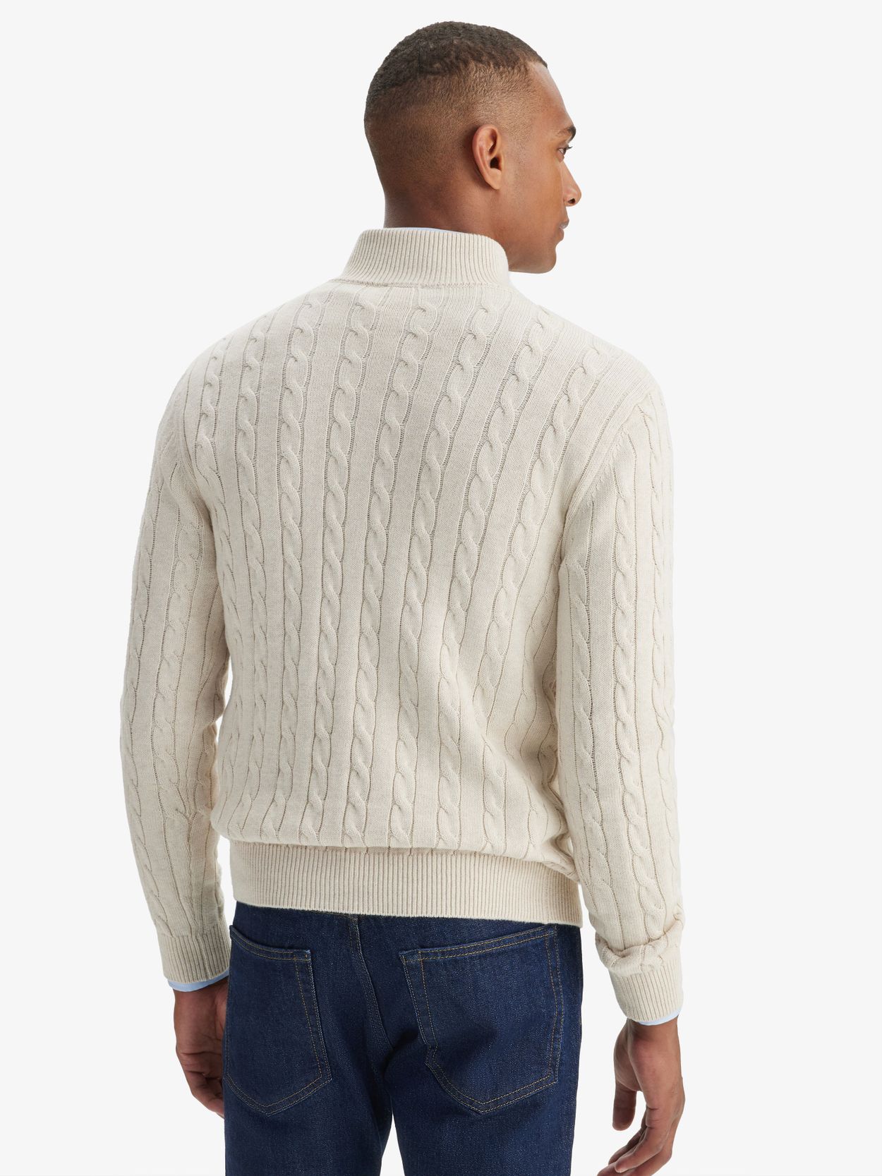Beige Zipper Sweater