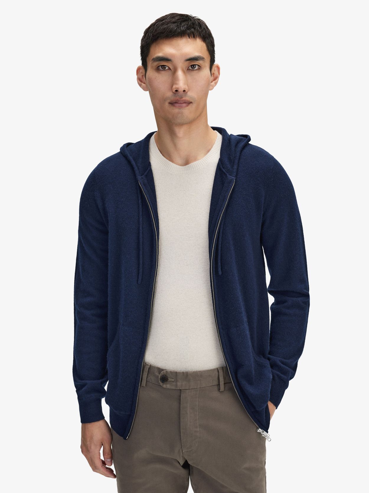 Blue cashmere clearance hoodie