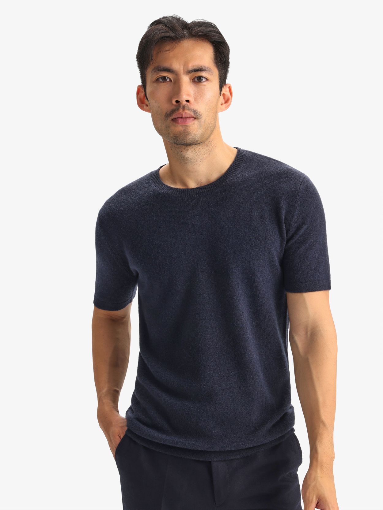 Blue Merino Wool T-Shirt