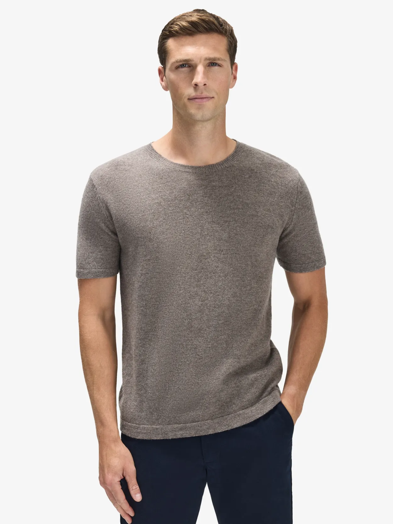 Brown Cashmere & Wool T-shirt