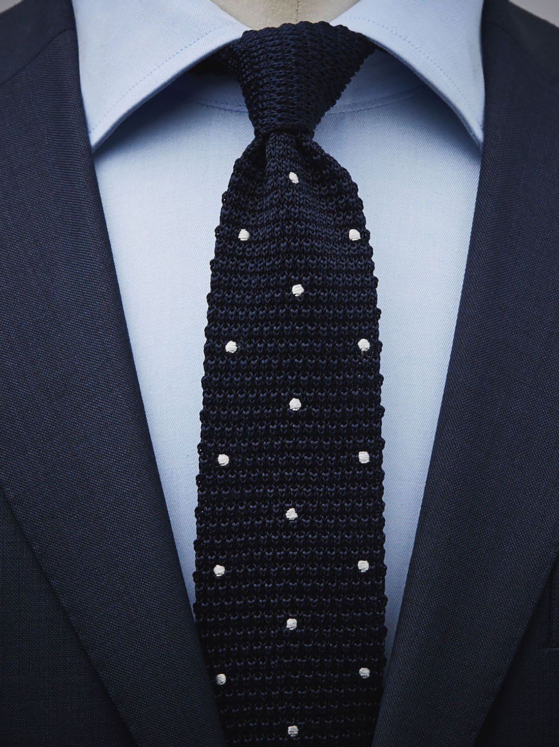 Blue Knitted Tie