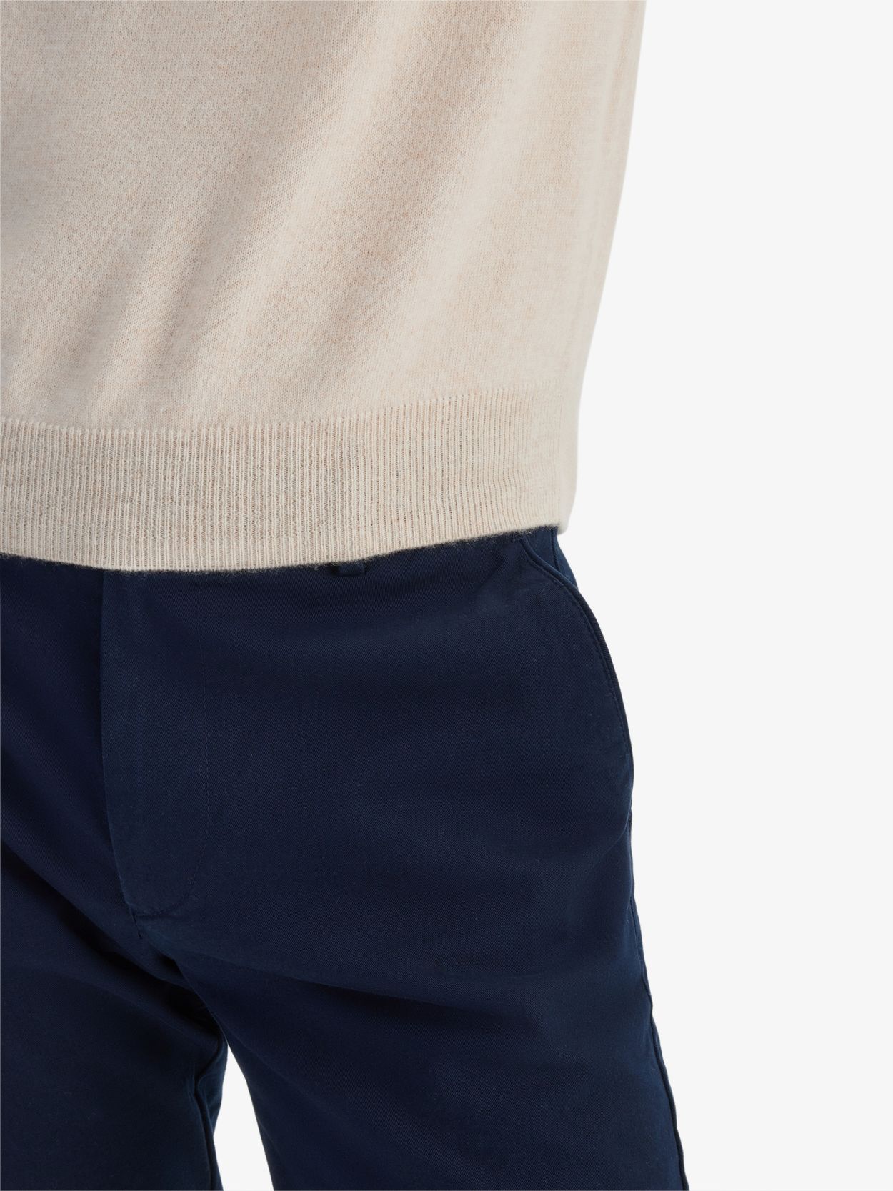 Beige Merino Polo