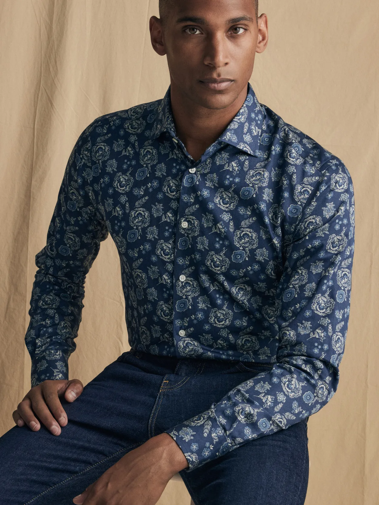 Chemise à Motif Bleu