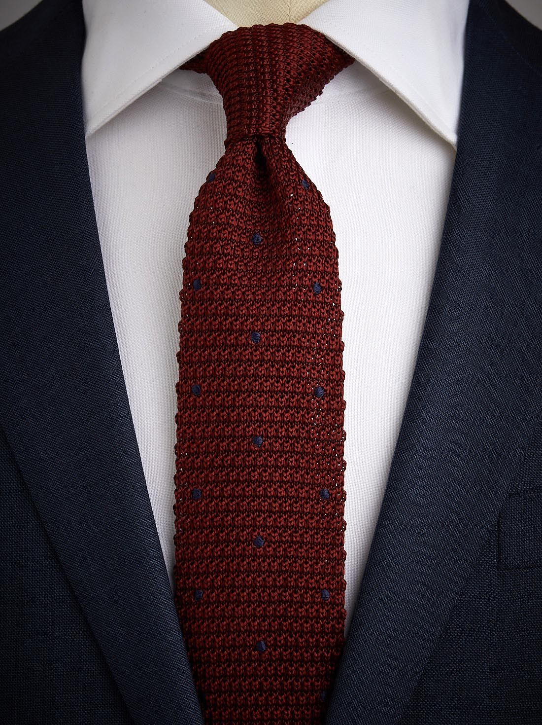 Burgundy Knitted Tie