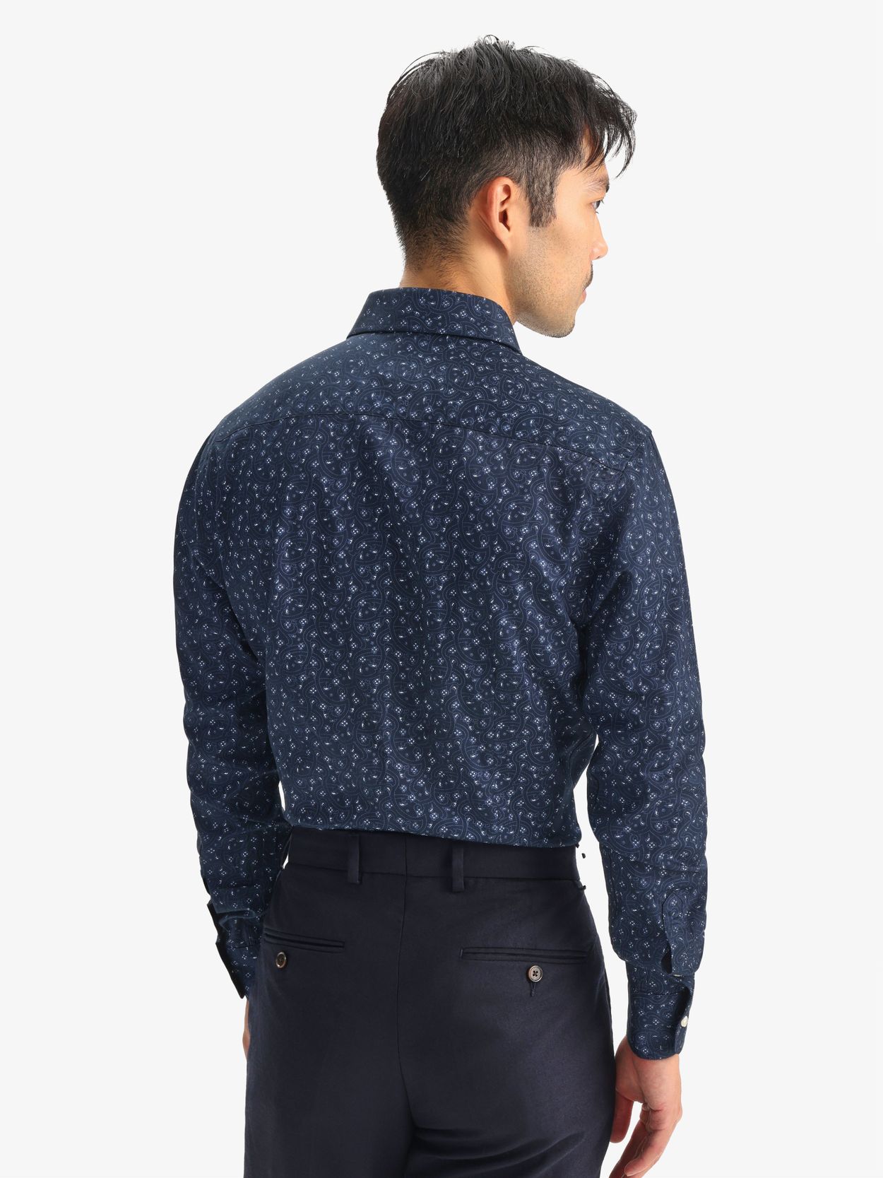 Navy blue shirt with hot sale print