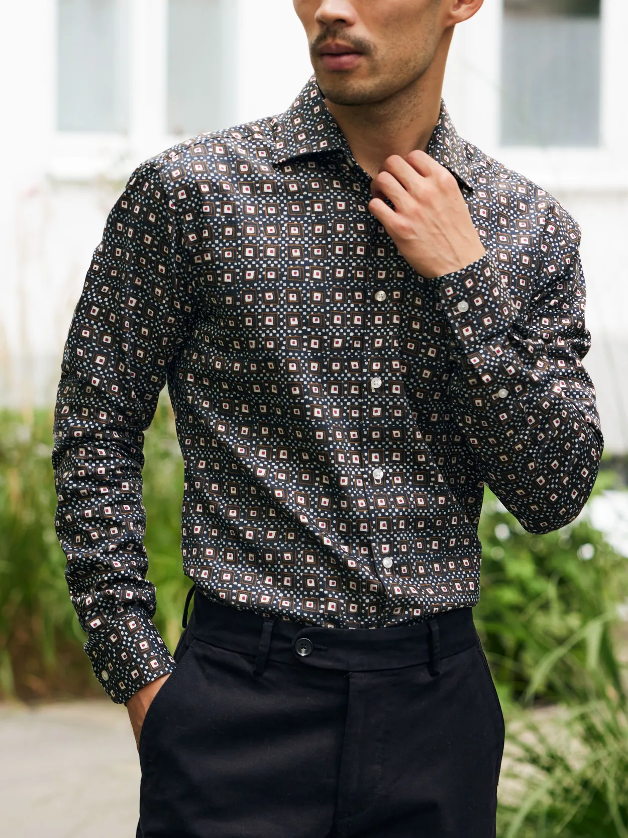 Black Print Shirt Buy online John Henric