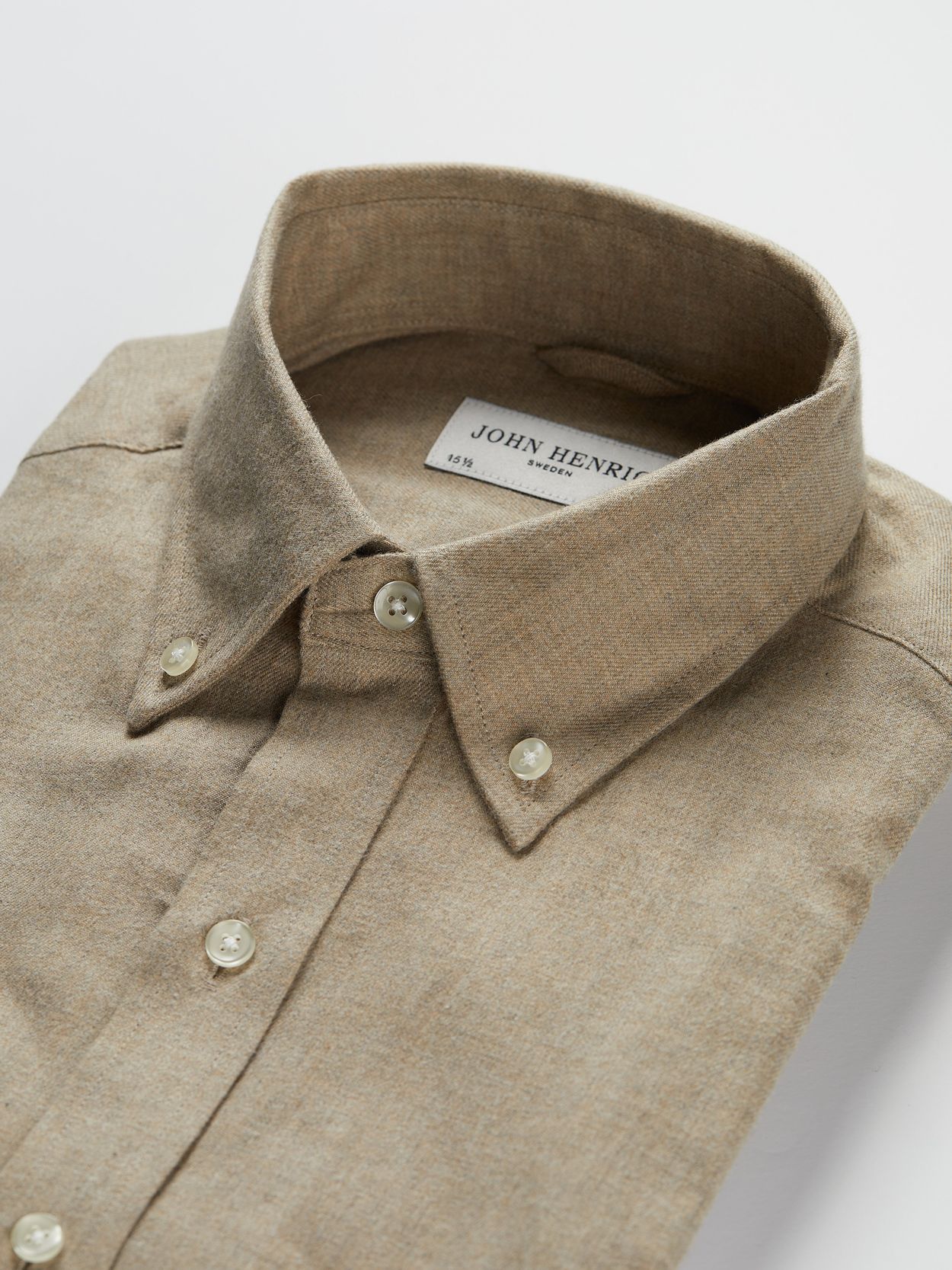 Flannel Skjorte  'Aage' - Brown Melange