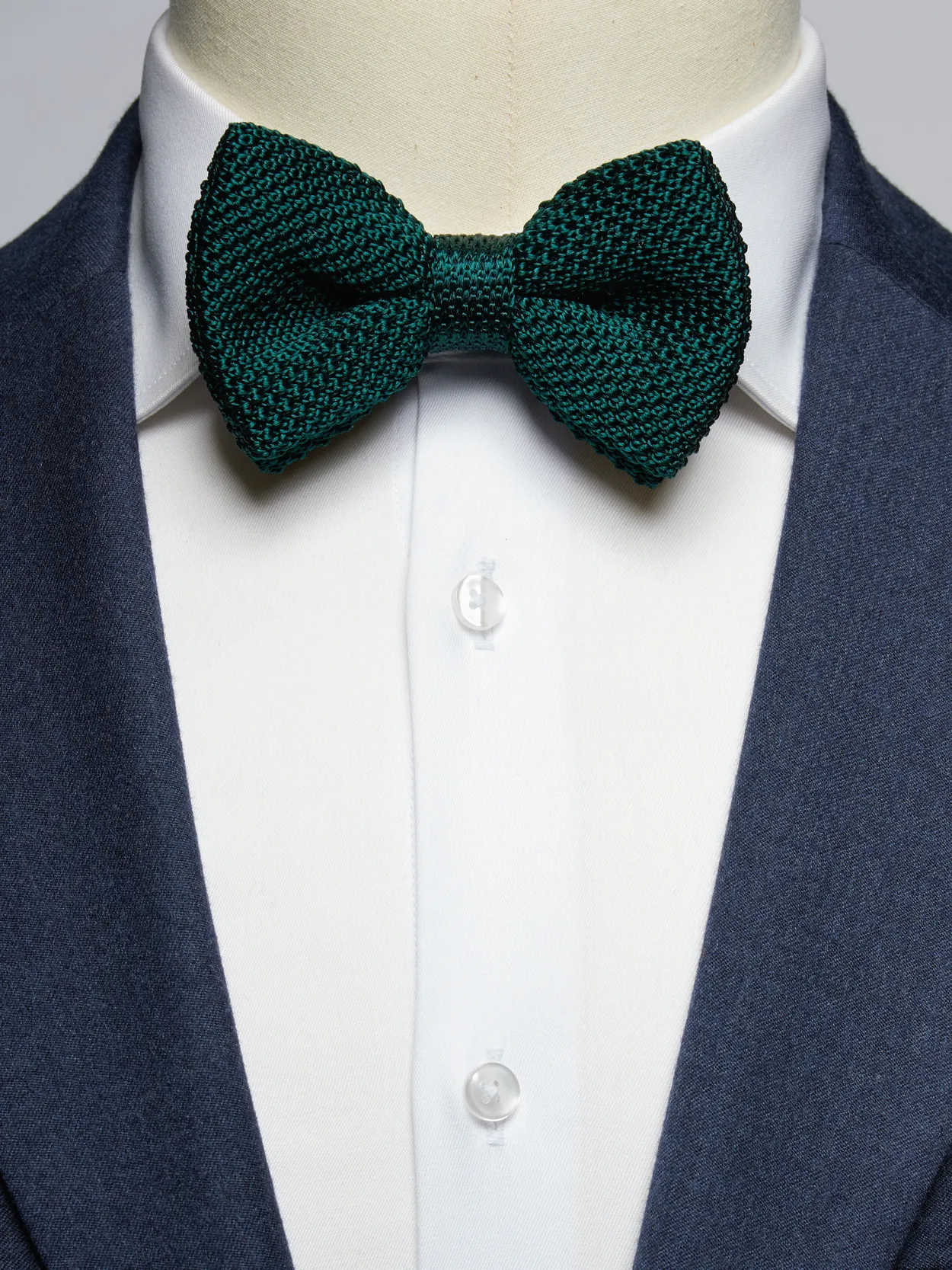 Green Knitted Bow Tie