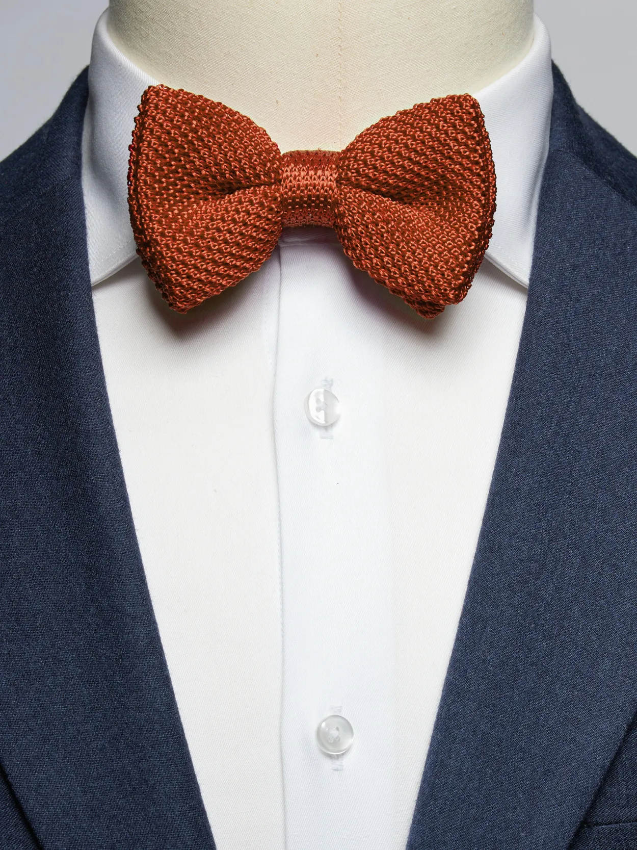 Burnt Orange Silk Knit Bow Tie Burnt Orange Silk Knit Bow Tie