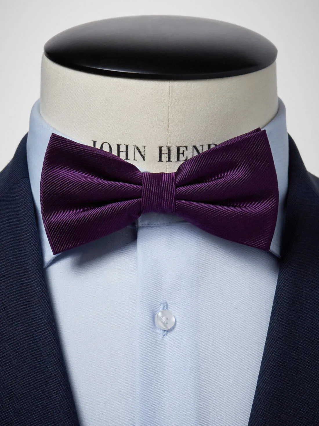 Dark Purple Bow Tie Plain