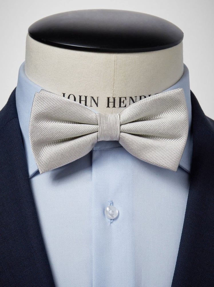 Silver Bow Tie