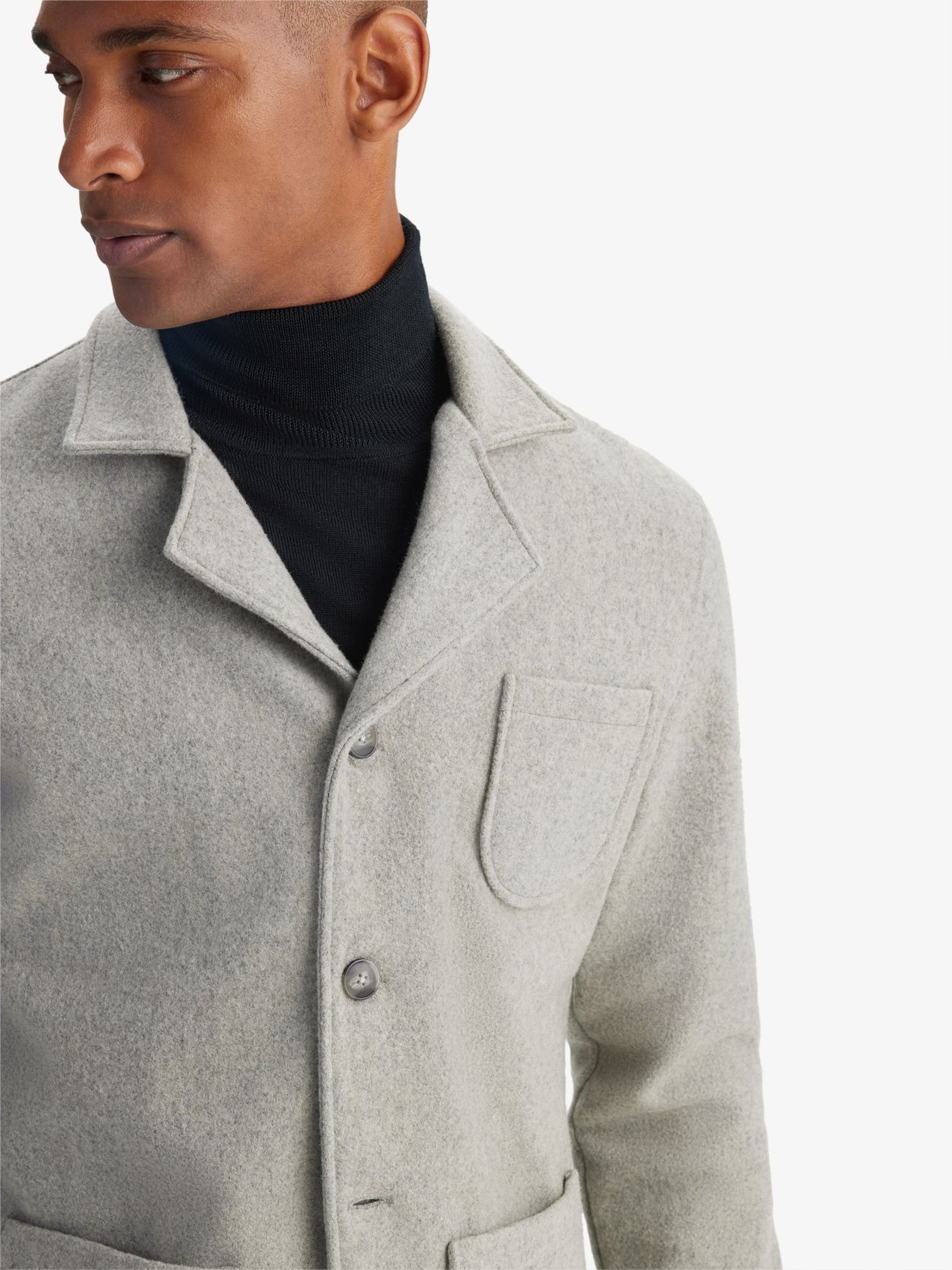 Mens gray 2024 wool jacket