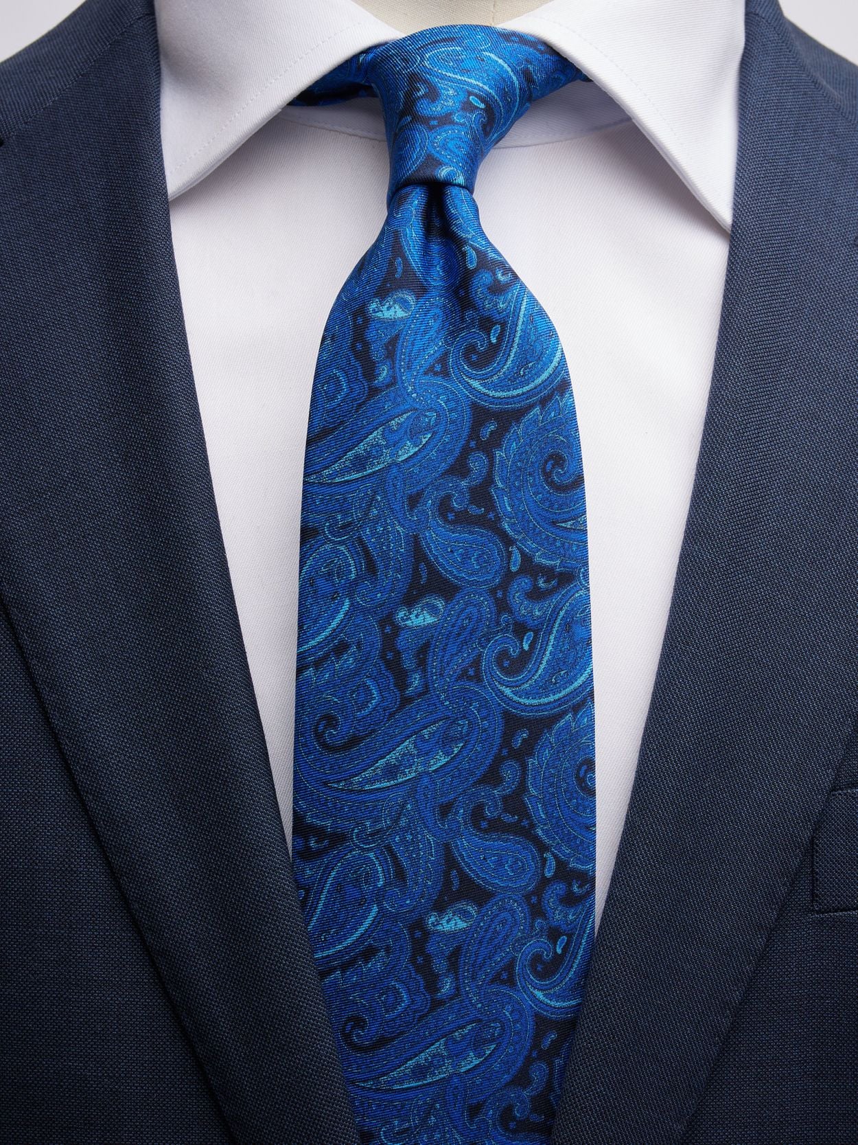 blue dress ties Barry. Wang Classy Blue Striped Men's Tie Pocket Square Cufflinks Set main image 1