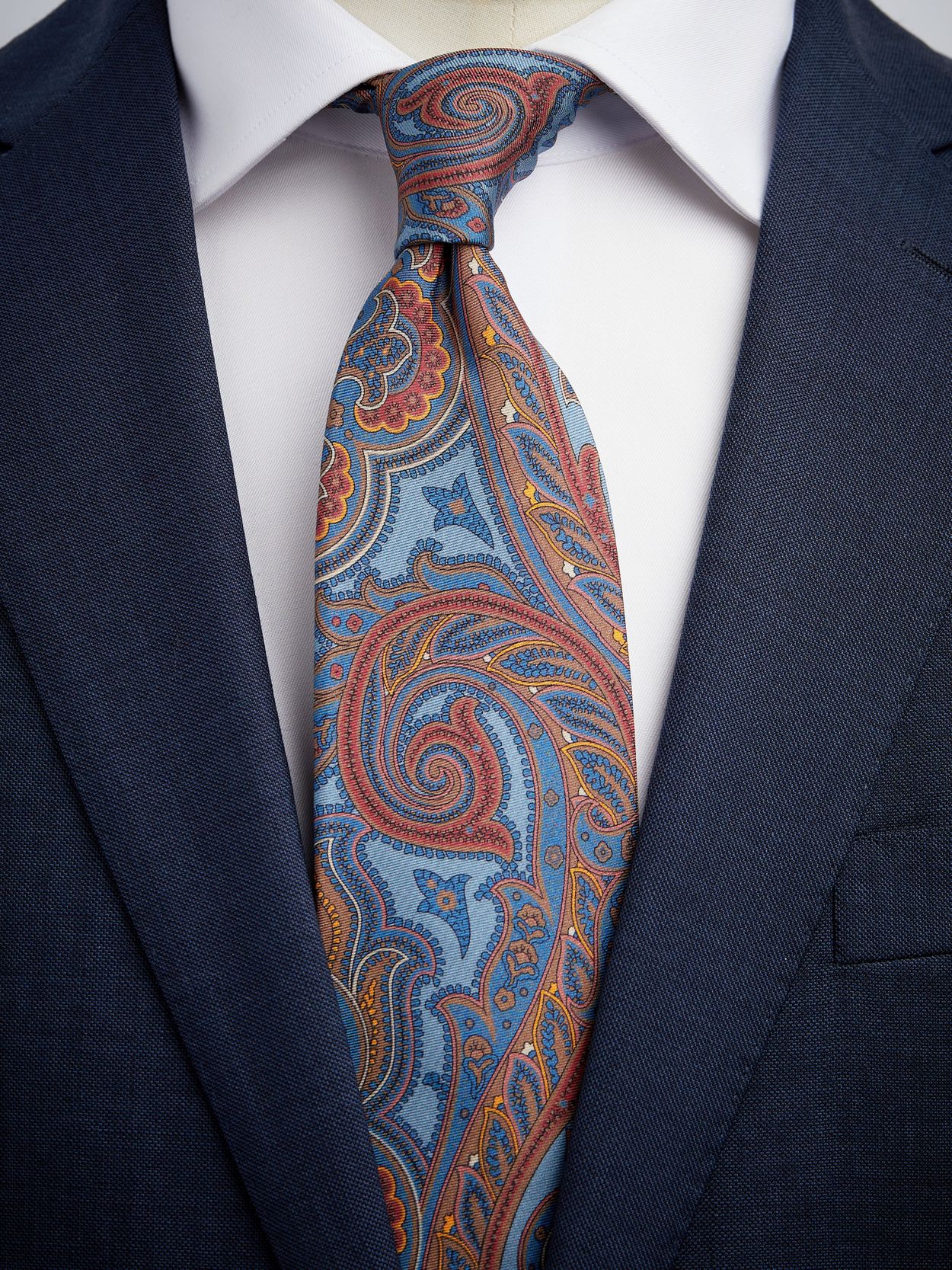 Blaue Paisley Krawatte