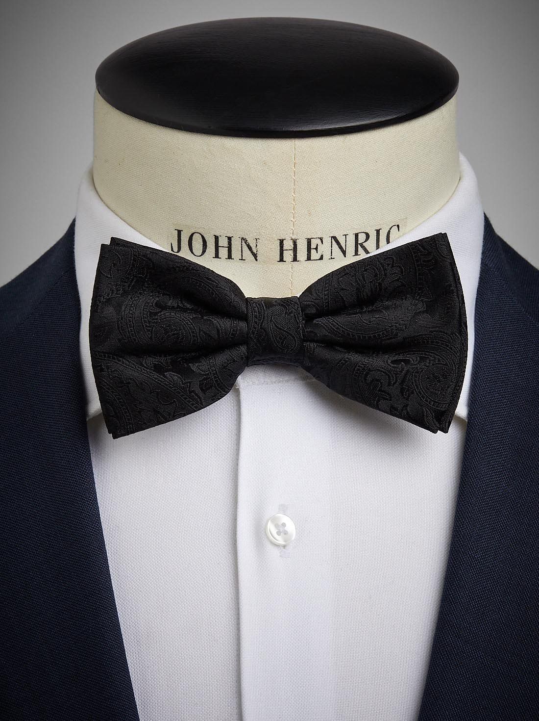 Satin bow tie - Black - Men