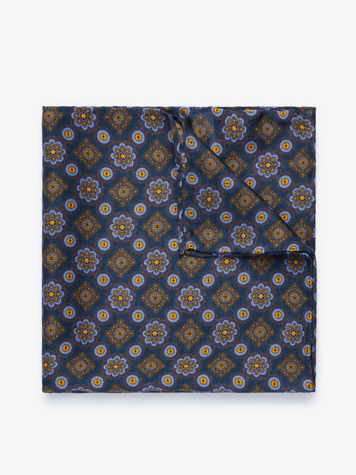 Blue Pocket Square Geometric