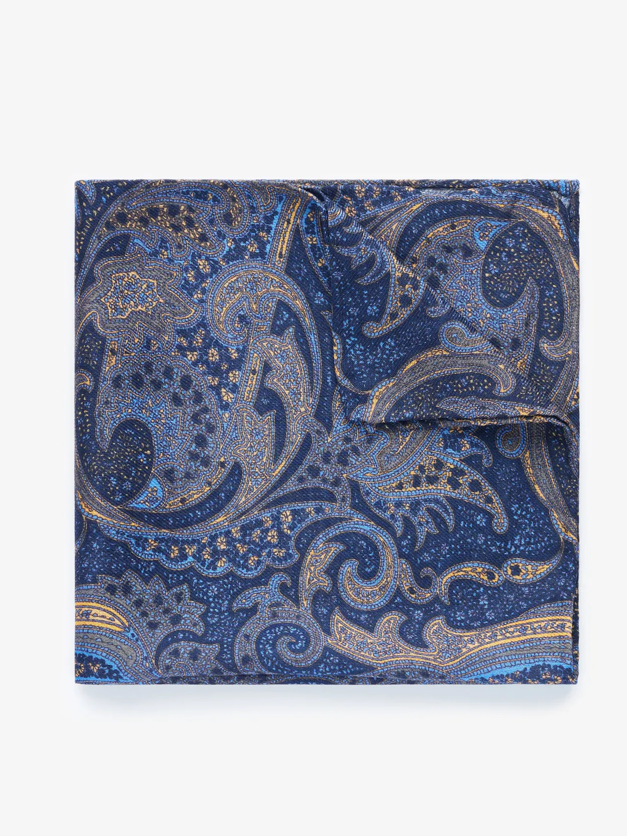 Blauwe Pochet Paisley