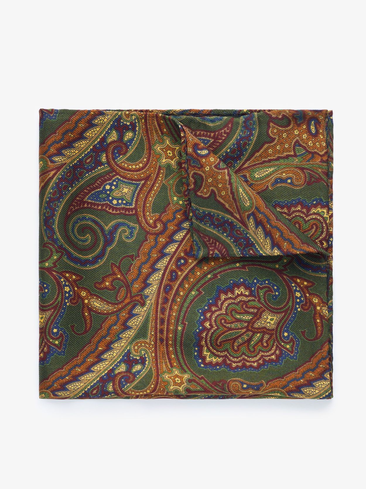 Pochette de Costume Verte Paisley