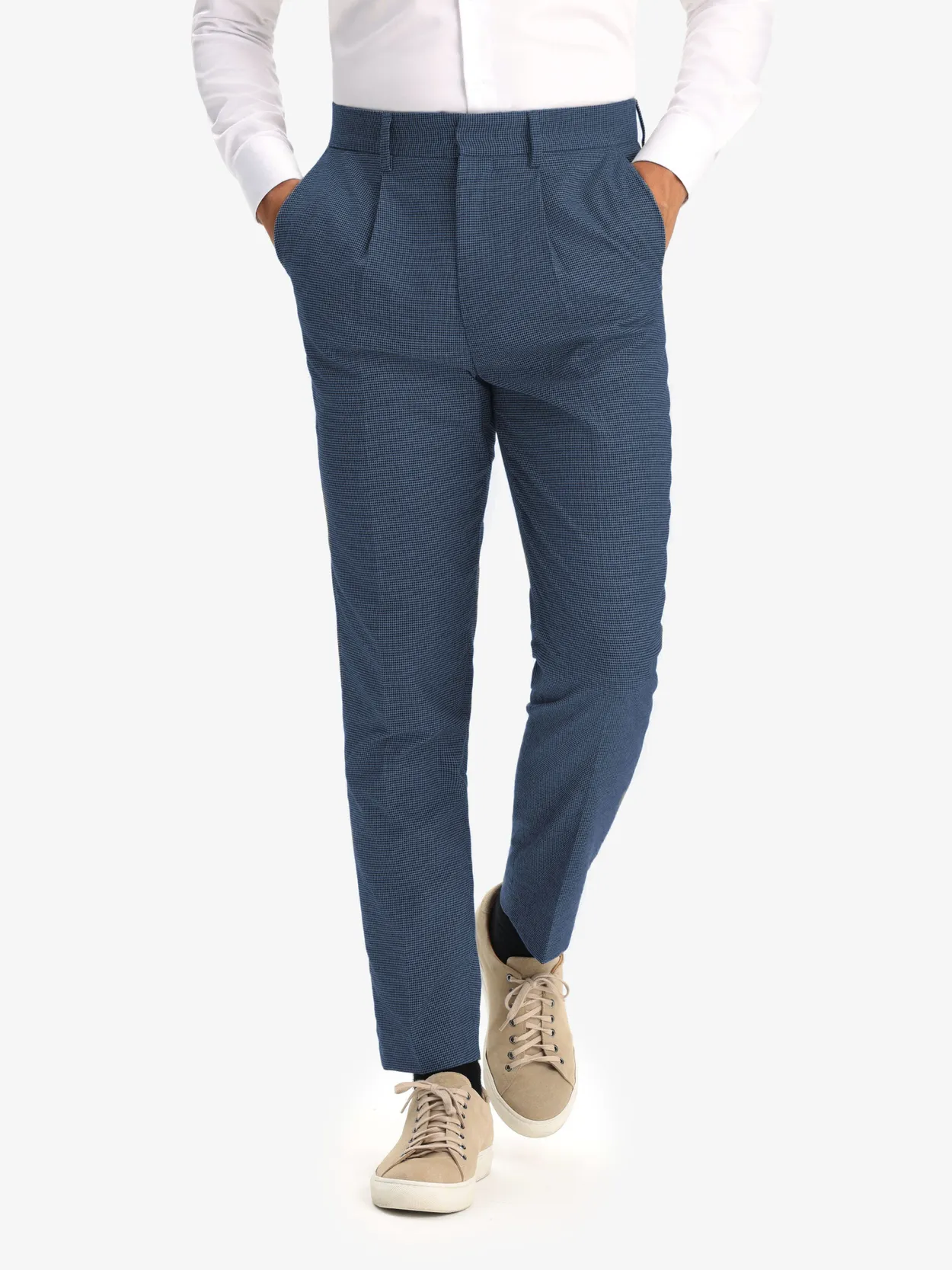 Pantalon en flanelle bleu