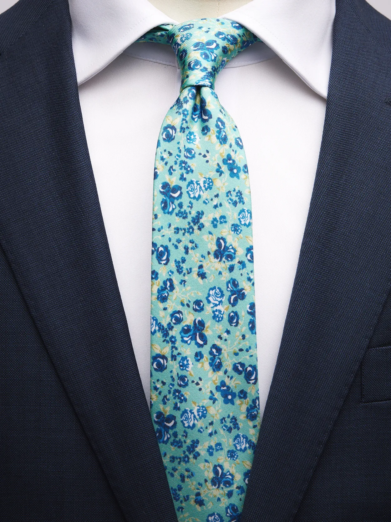 Mint Green Tie Floral