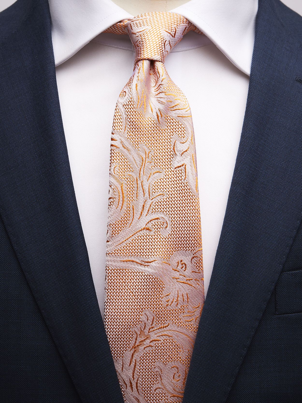 designer orange ties