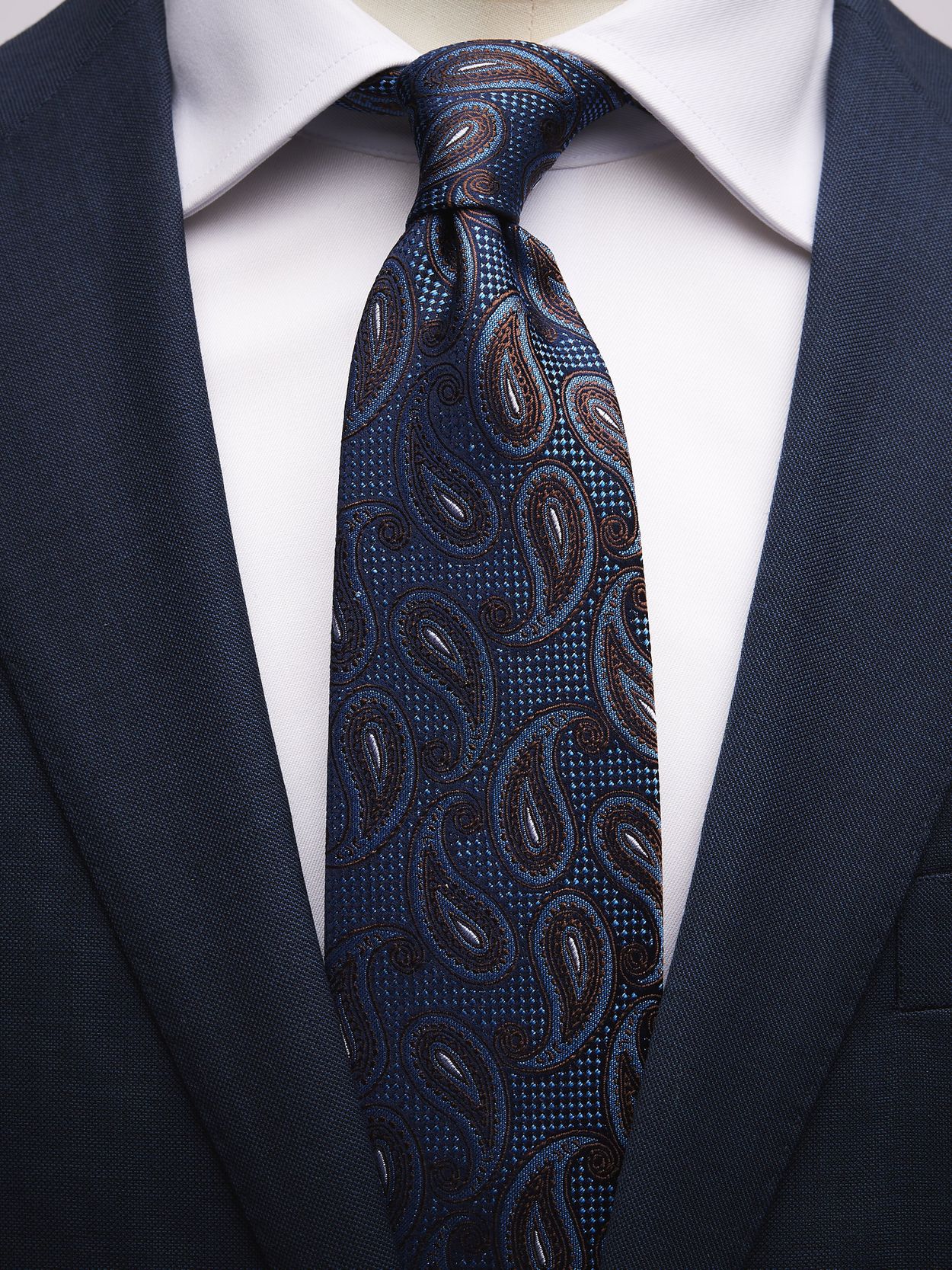 Blue & Brown Tie Paisley