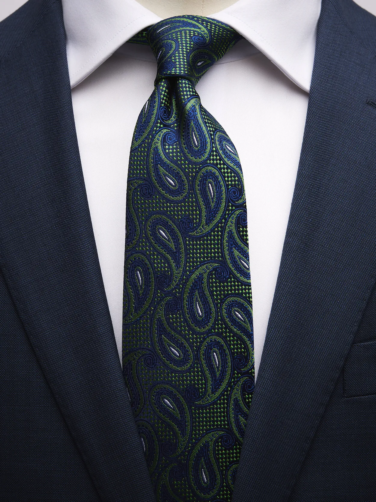 Green & Blue Tie Paisley
