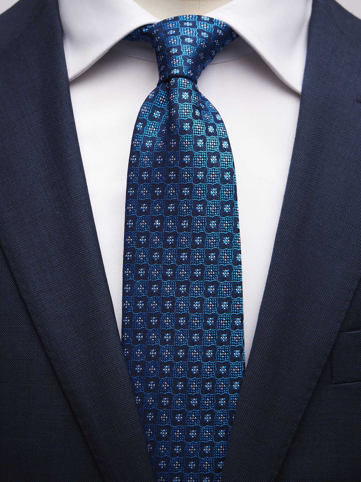 Blue Tie Geometric