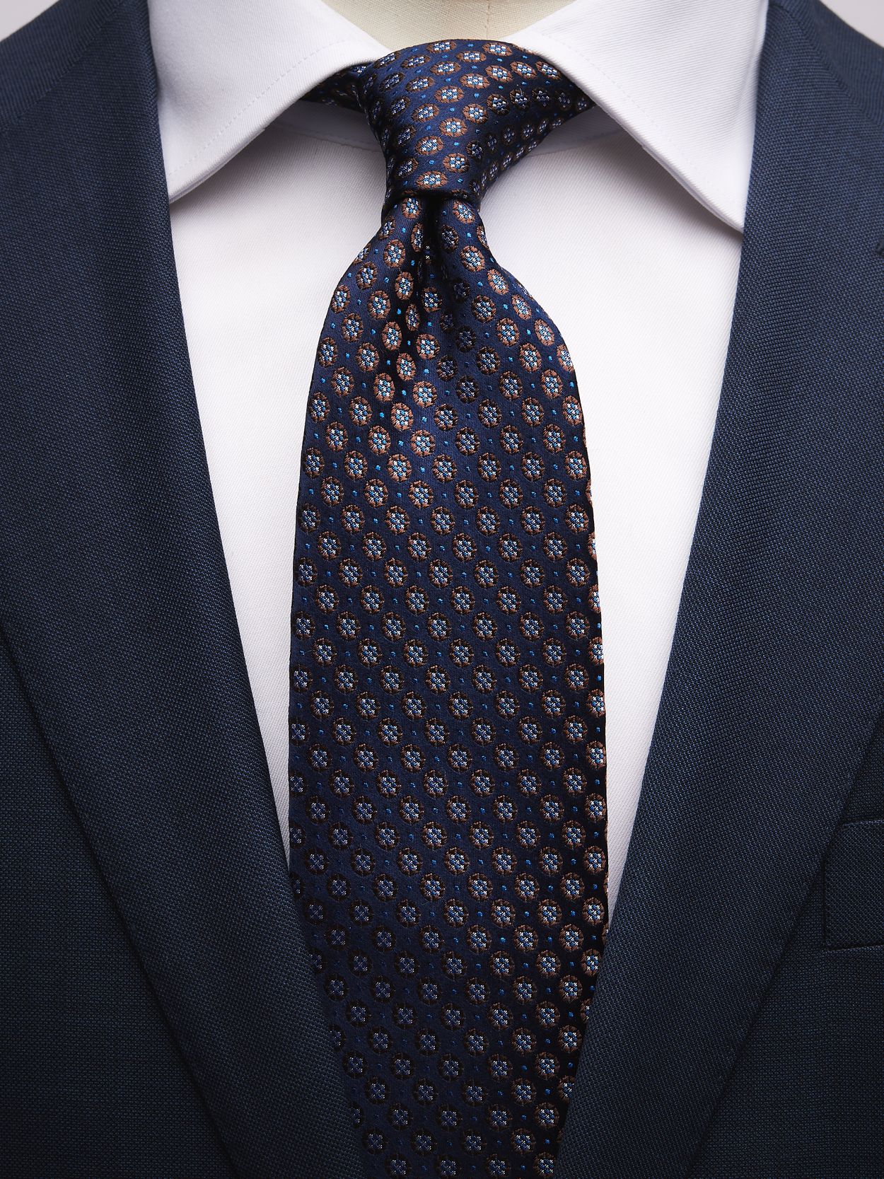 Blue & Brown Tie Motif