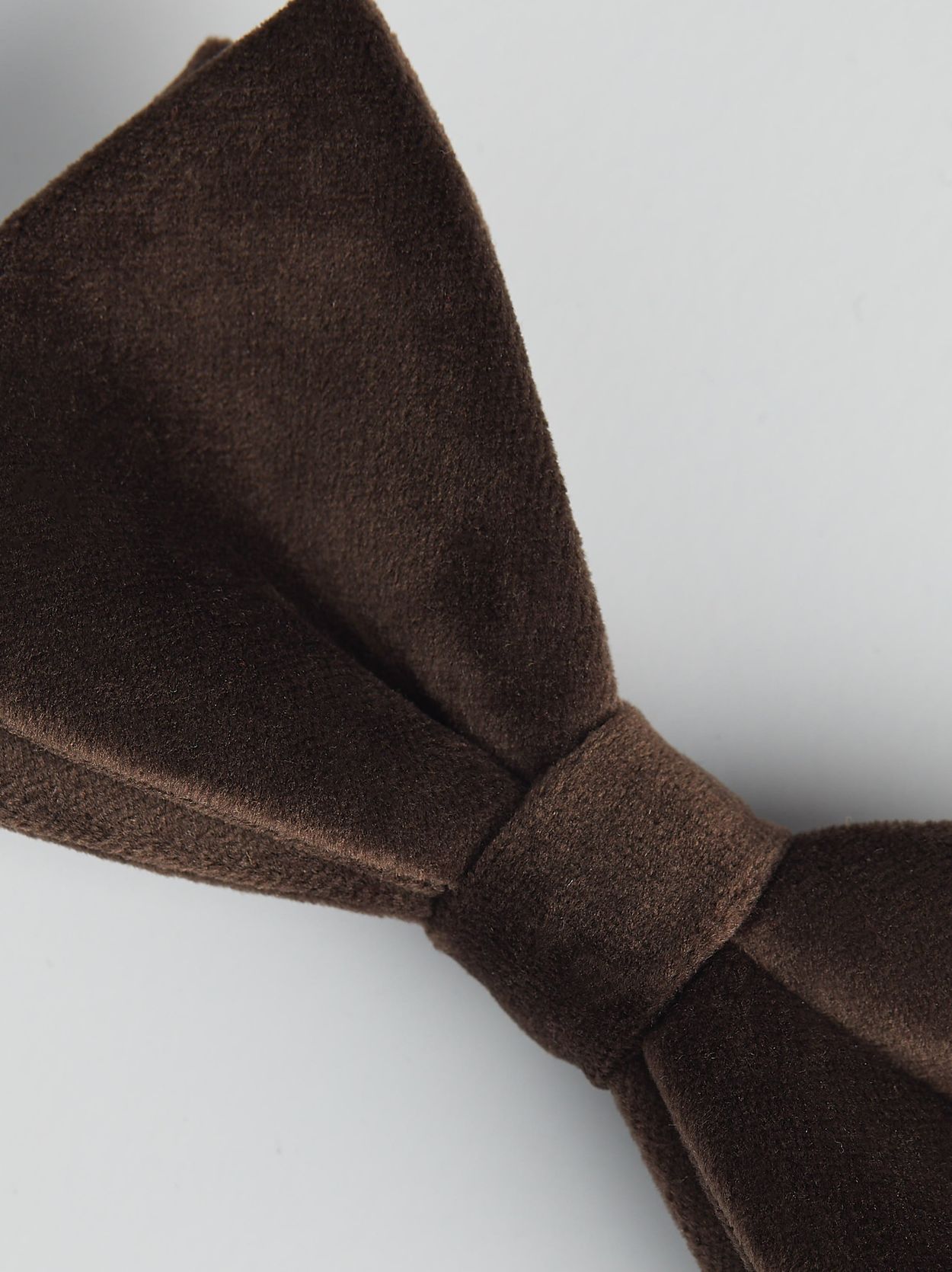 Brown Velvet Bow Tie 