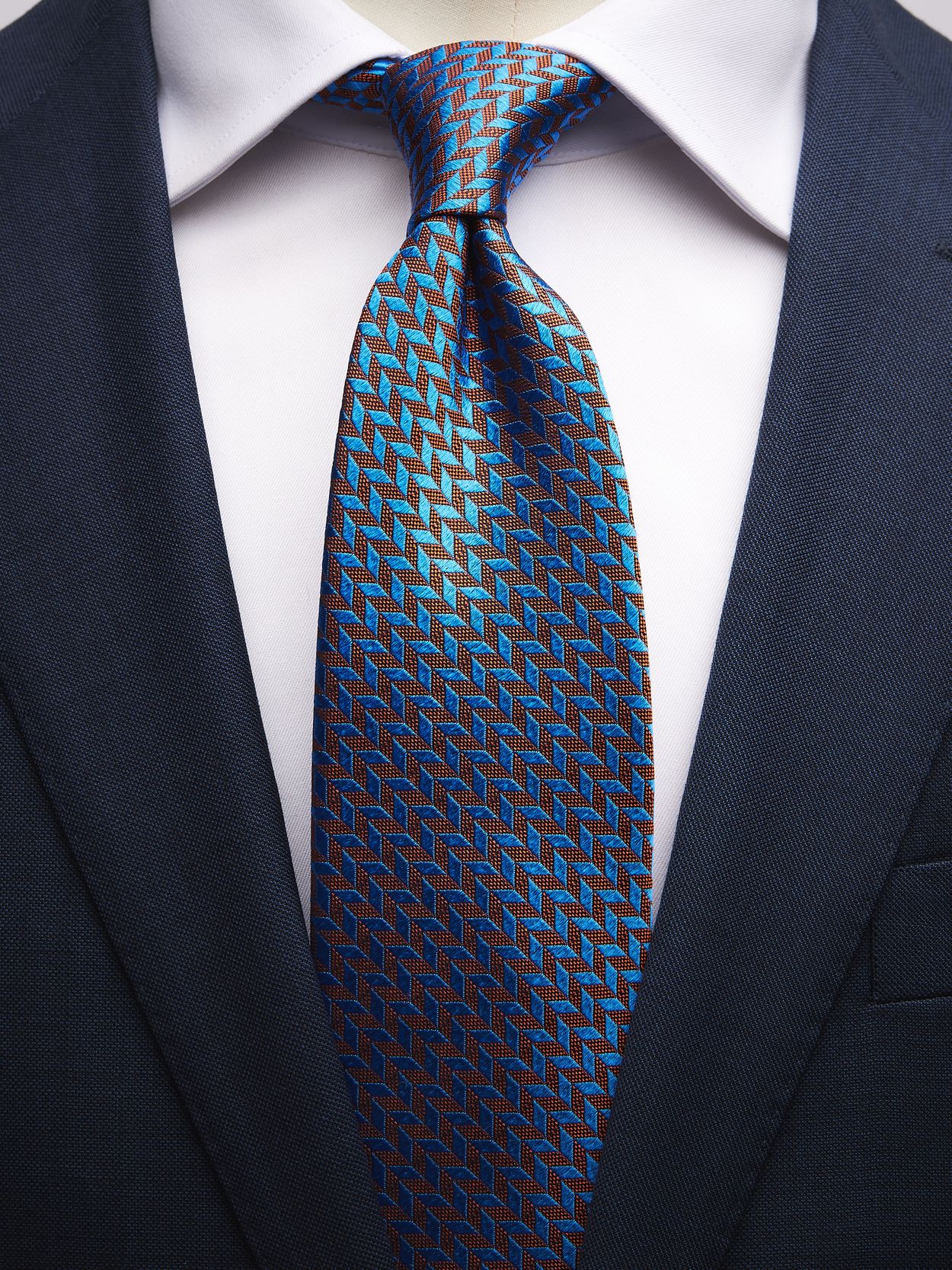 Blue & Orange Tie Motif